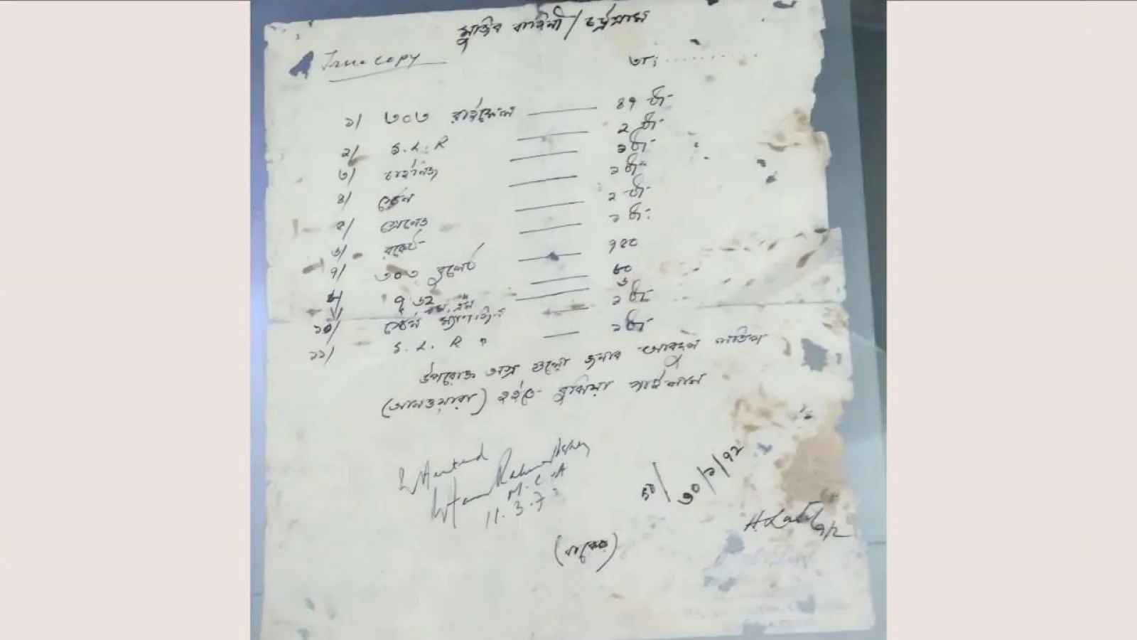 Rare Document of 1971