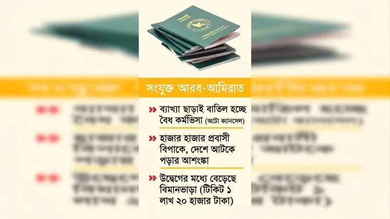 আমিরাতে বাংলাদেশীদের বৈধ ভিসা বাতিল; বিপাকে হাজারো প্রবাসী!